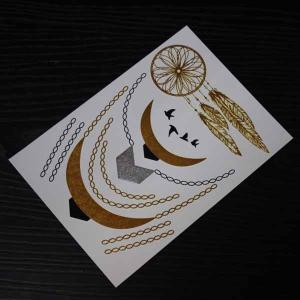 China Gold Metallic foil Tattoos, silver metallic foil tattoo, gold and silver metallic tattoo, wholesale