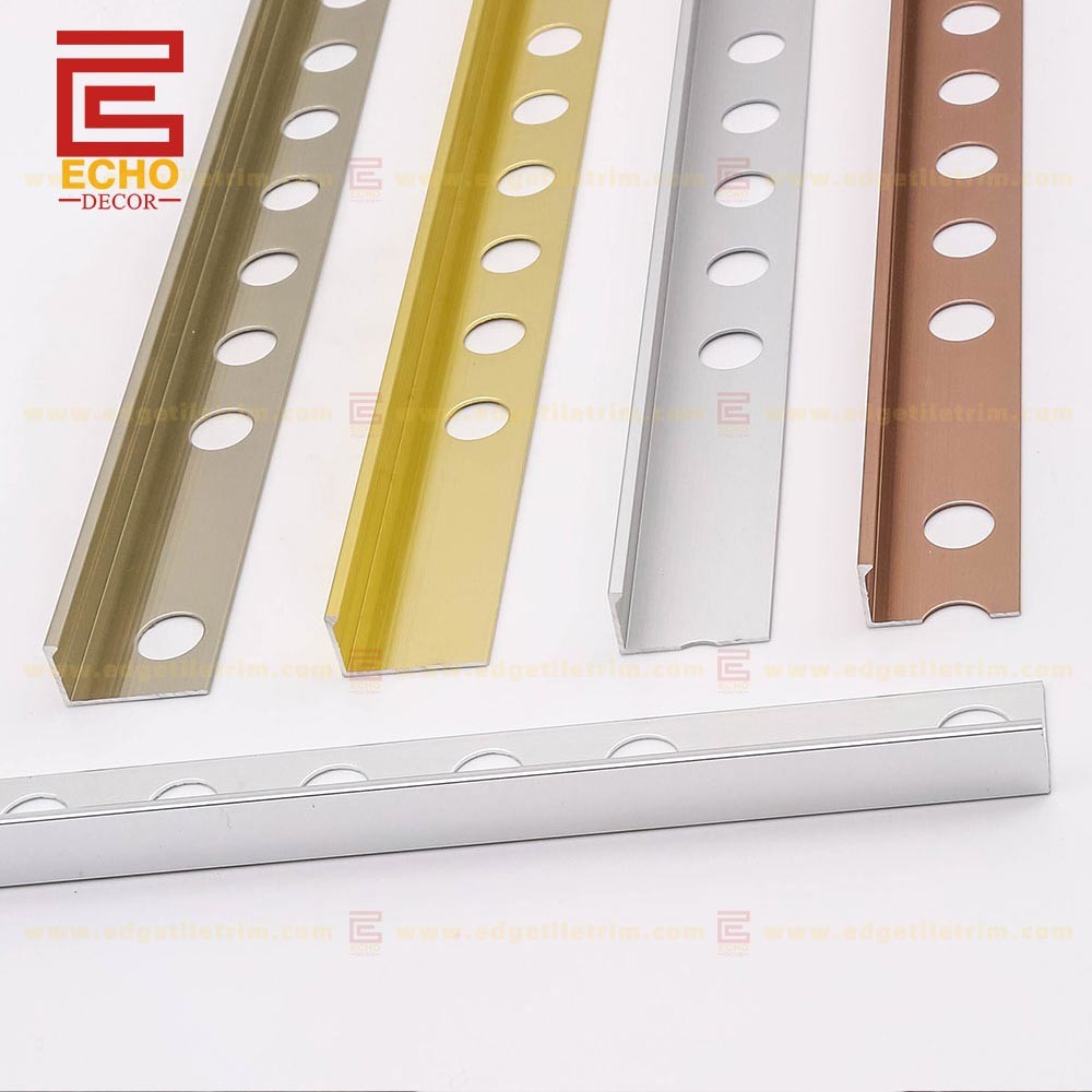 Screw-fixed Aluminum Tile Trim White External Corner Tile Trim