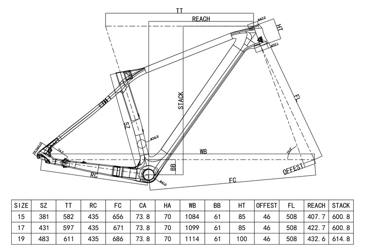 Twitter PREDATOR XC Lever Carbon Fiber Hardtail Mountain Bike Frame 29