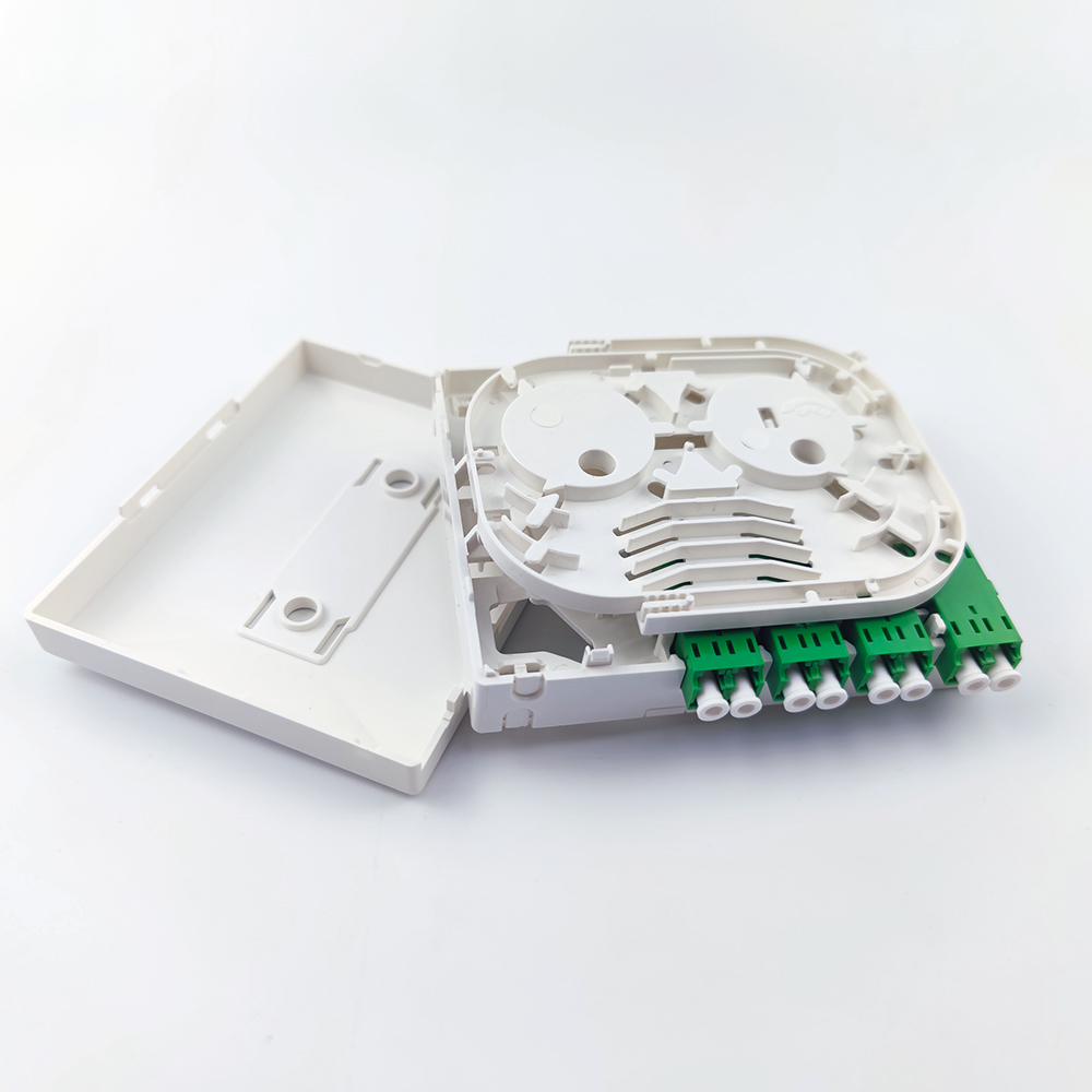 Network None 4 Cores Fiber Optic Faceplate Socket Panel for Indoor FTTH Installation