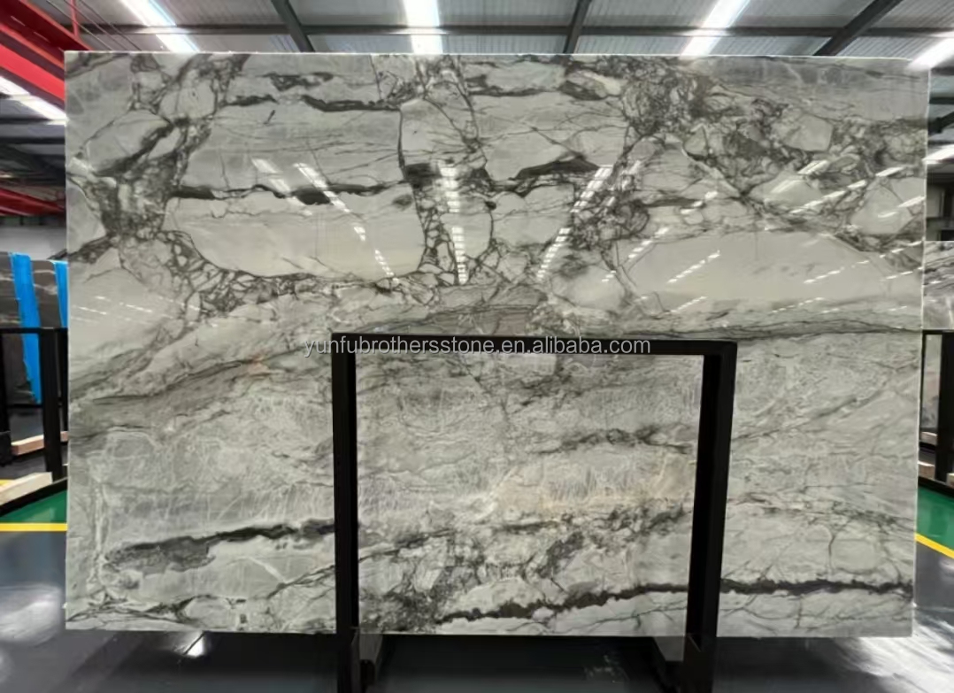 Brazil Calacatta Grey Marble Fish Belly Gray Marble for Hotel Anti Slip Stairs Design