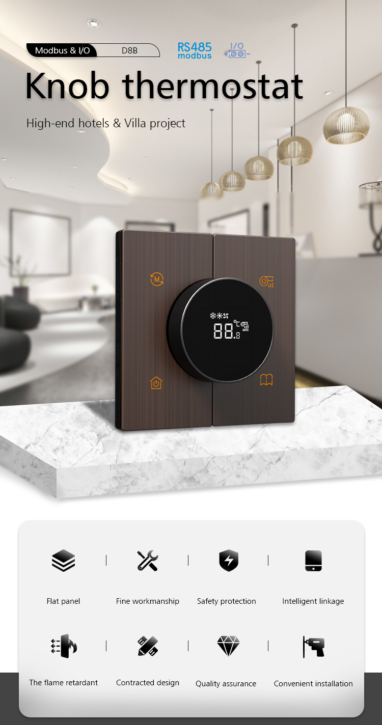 Home Smart Digital Thermostat Temperature Adjustment RS485 Type