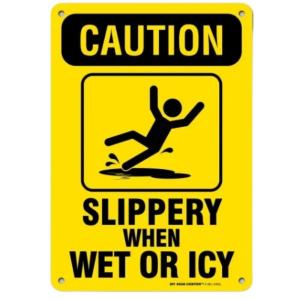 China ODM Aluminum Floor Caution Slippery Signs For Indoor Outdoor wholesale