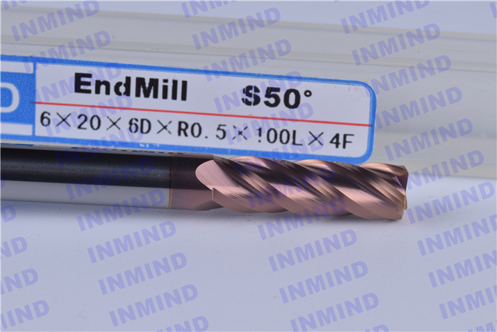 4 - 20 mm Diameter Corner Rounding End Mills , Carbide Corner Rounding End Mill Tools