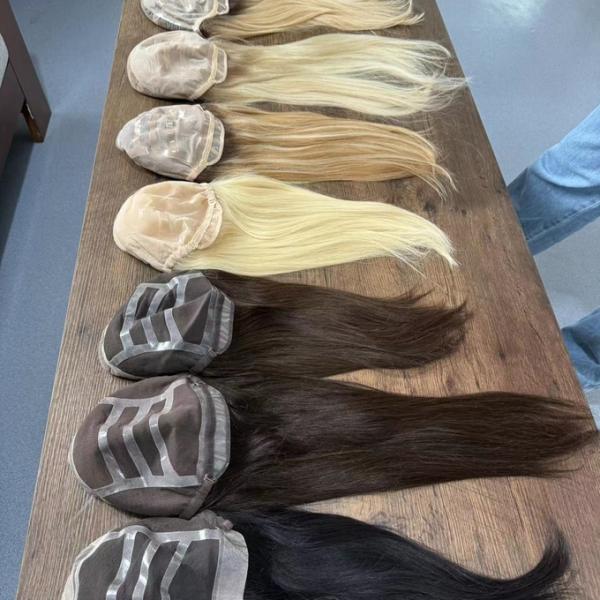 Natural Medical Silicone Wigs Blonde Wigs For Medical Hair Loss