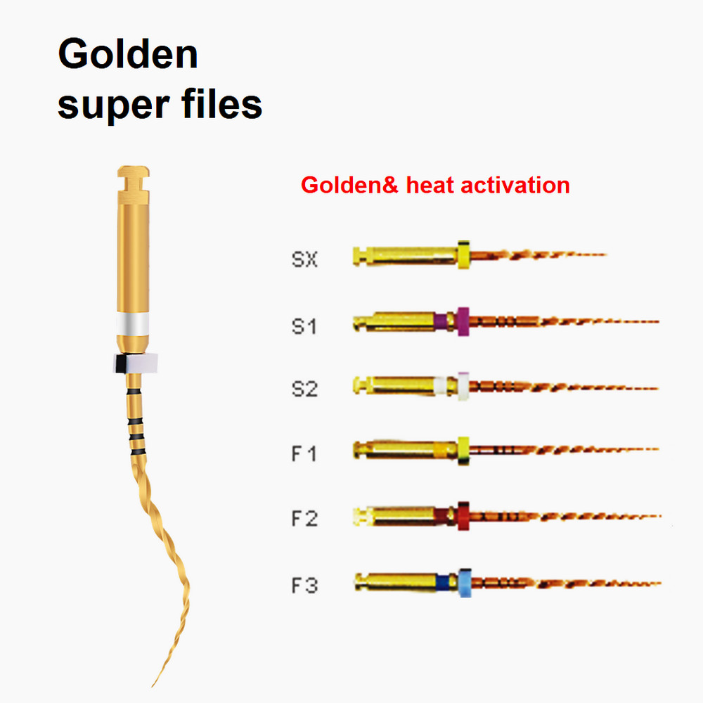 Medical Sup Taper Gold Niti Endo Files For Root Canal Treatment
