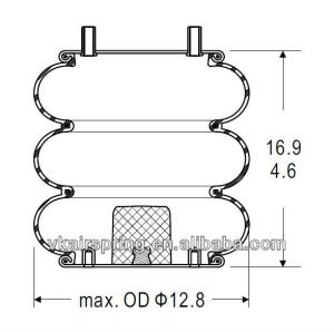 China Triple Convoluted Air Spring/Air Suspension W01-358-7998/FT330-29 548 W01-358-7998 wholesale