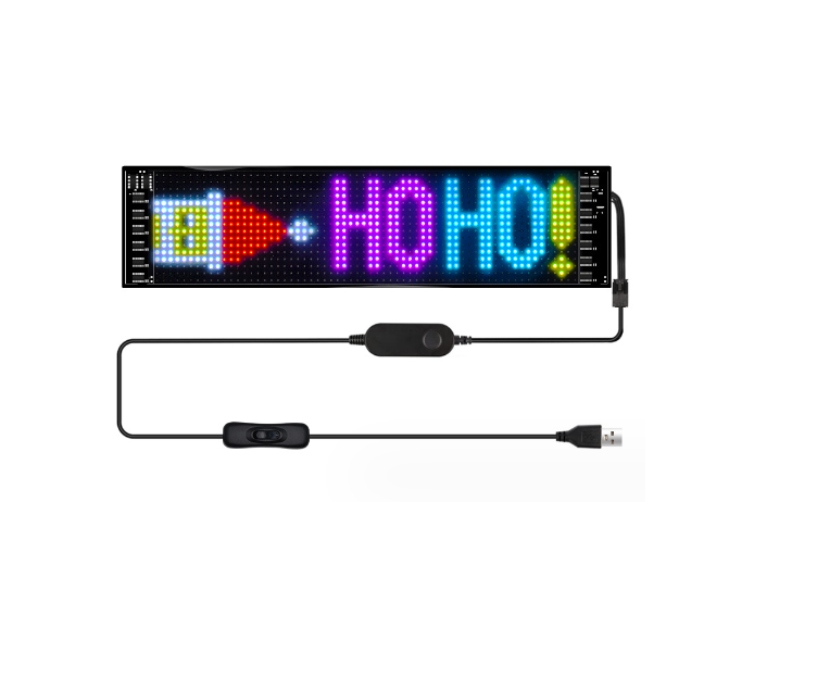 Outdoor Led Screen Waterproof Full Color Flexible Scrolling Flexible Car Led Light Sign Board Mobile Phone App Control Indoor