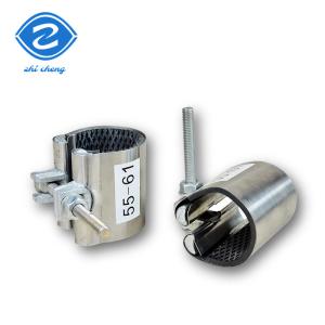 China Stainless Steel Thread Straight Pipe Coupling Repair Clamp For Small Diameter Pipes wholesale