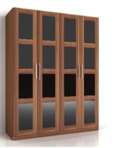 China Young People Home Room Furniture Melamine Wardrobe Black High Gloss Finish wholesale