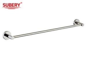 China SUS304 Single Towel Bar Holder Bathroom Accessories polished Chrome OEM round classical modern project wholesale