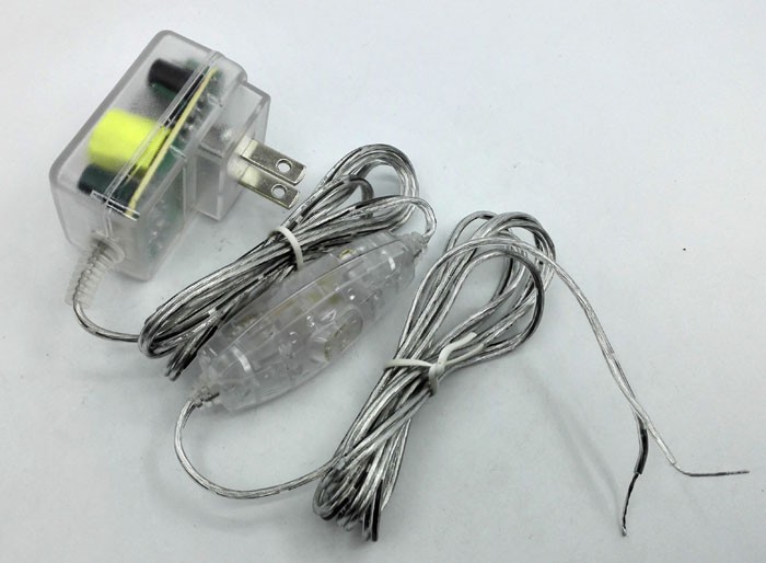 Transparency adapter 12V 1A 24V 0.5A 5V 1A 5v 2a lucency case with 304 switch on DC cable