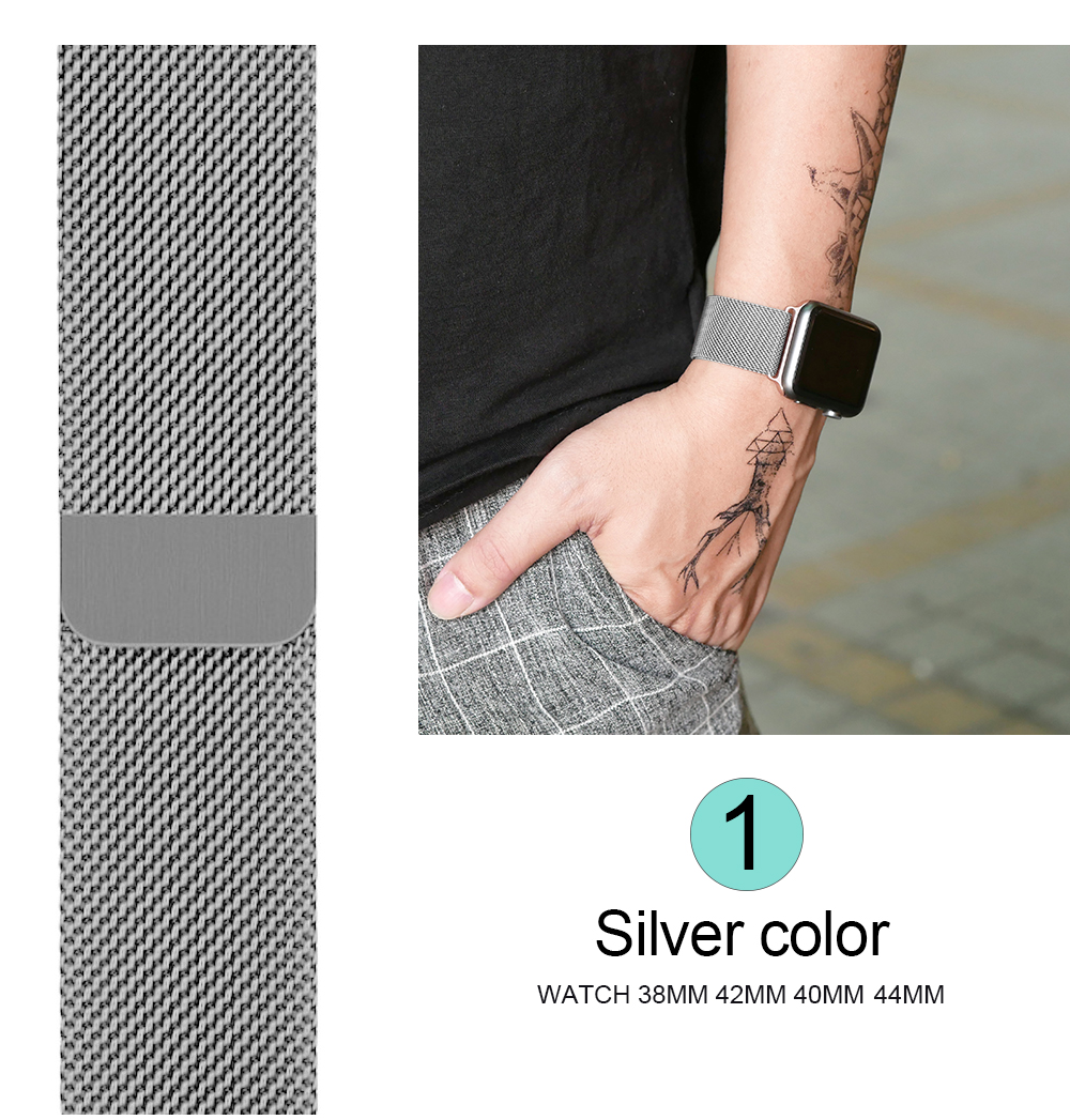 Milanese Stainless Steel Watch Band For Apple Sport Band Watches Series5 Smart Wristband