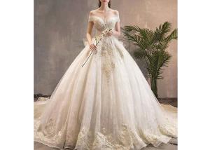 China Ropes Back Style Long Tail Bridal Gown / Mermaid Style Bridal Dresses wholesale