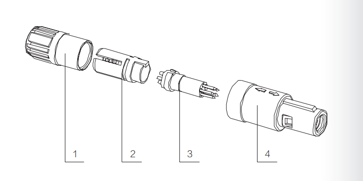 SRD.PAG 1P 2 Pin Circular Plastic Connector Quick Push Pull Straight Plug Connector