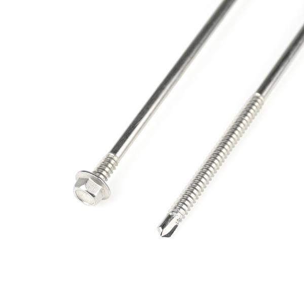 ZINC Finish 6.3x230mm Double Thread Phillips Cross Recess Hex Washer Self Drilling Screw