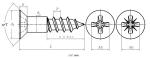 DIN 7997 Cross Recessed Countersunk Head Wood Screws