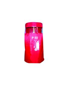 China Polyester Safety Protection Products Cylindrical Fire Extinguisher Cover Red Color wholesale