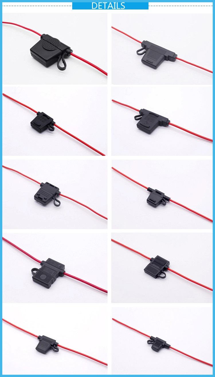 25A 32V 22AWG Cable PCB Mount Fuse Holder Mini Car Micro 2 Inline Fuse Block