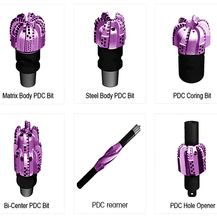 Hard / Medium / Soft Rock Formation PDC Cutter Drill Bit for Drilling Tool Machine Type