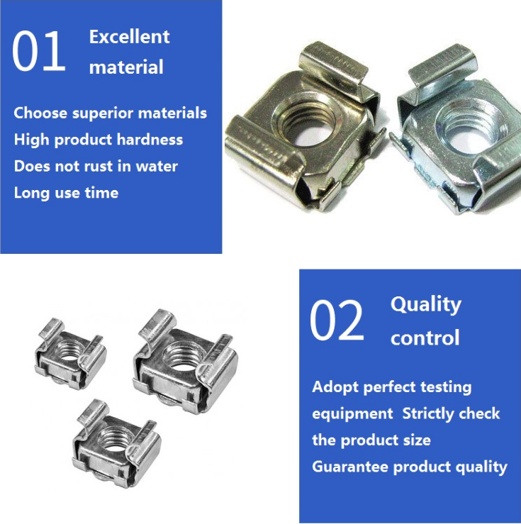 Square Clip Nut for Tightening Jam Nut DIN Standard in 304 Stainless Steel Material