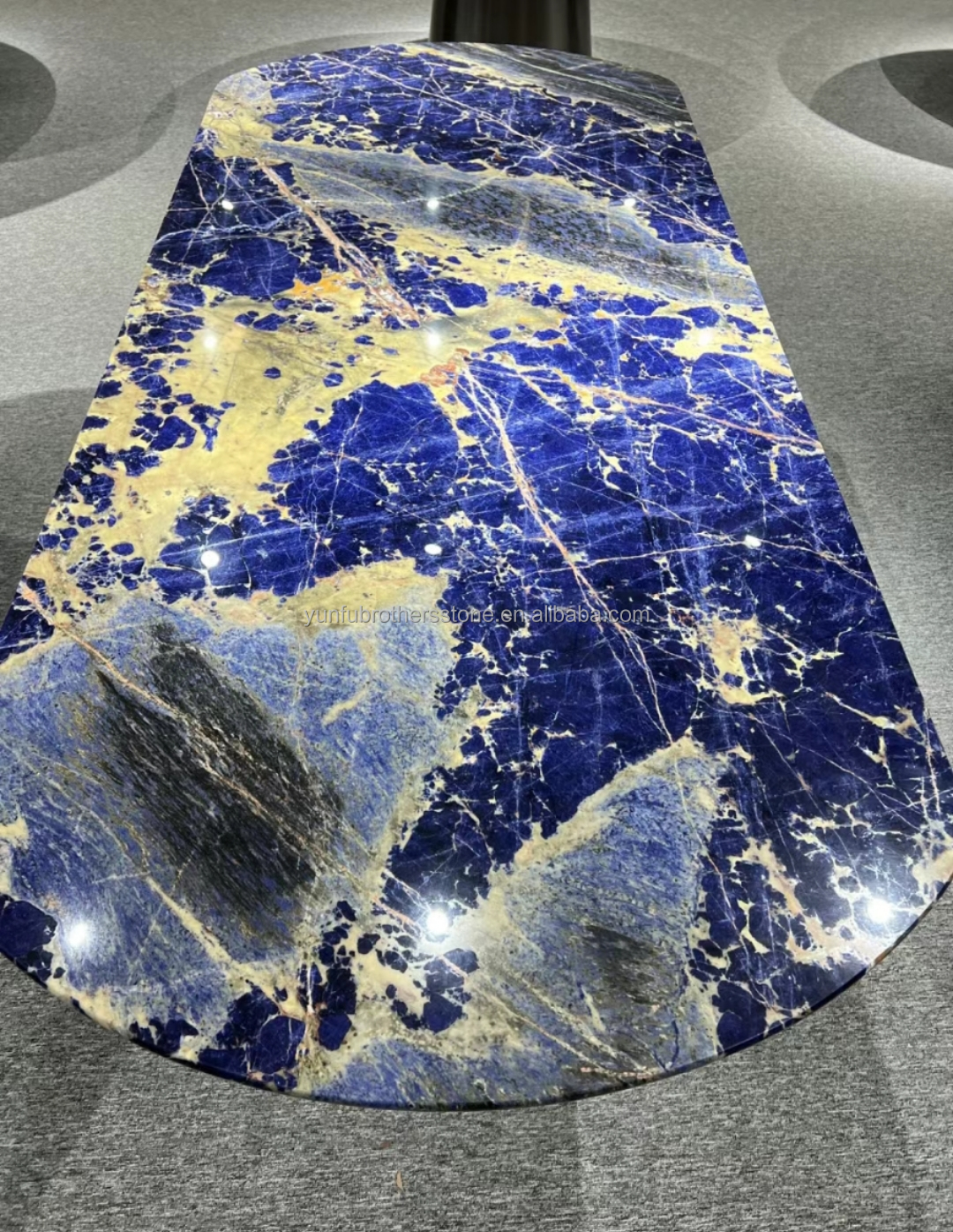 Modern Blue Stone Polished Cloisonne Marble Tile for Dining Room and Living Space