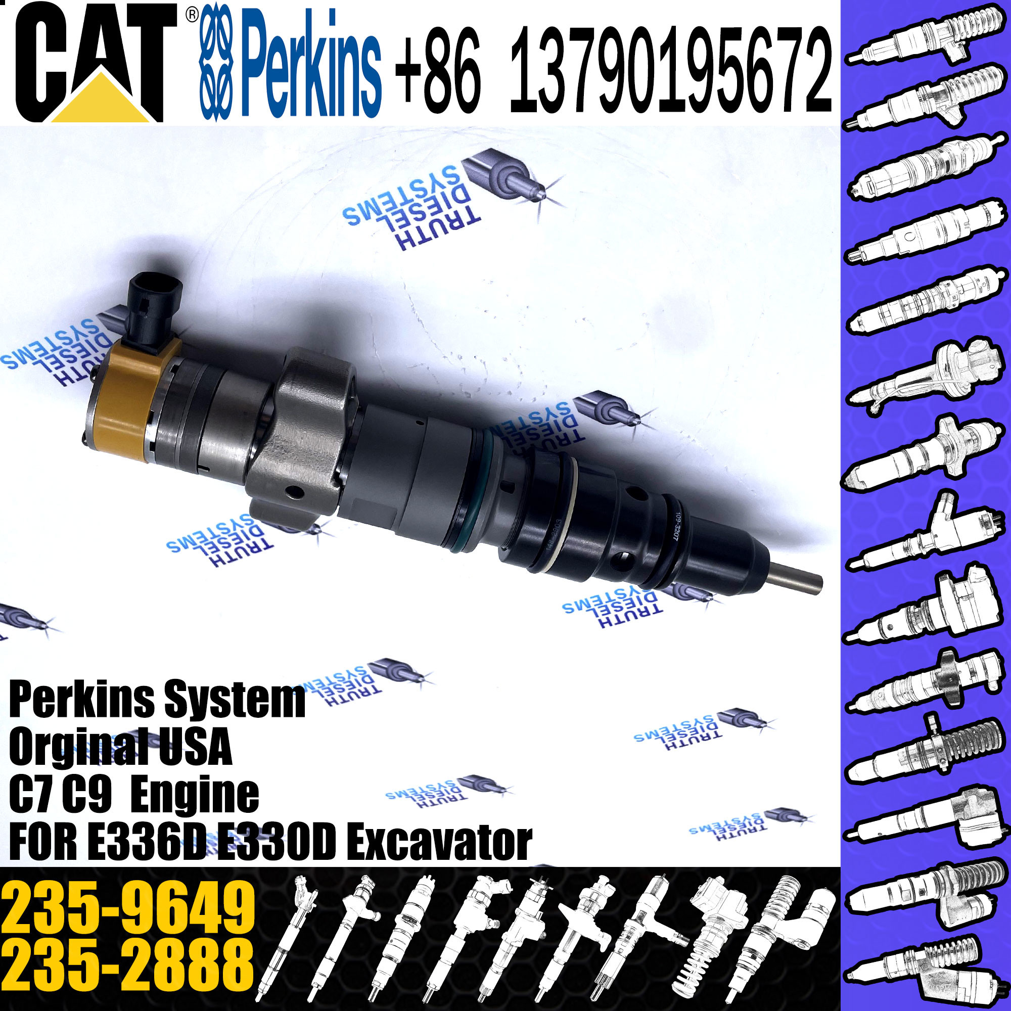 common rail injection nozzle injector 235-5261 fuel injector pump 235-5261 235-2888 235-9649 235-5518 235-1400 235-1401