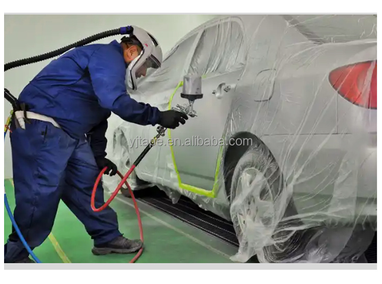 Automotive Refinish Green Paper Masking Tape With 150-170 Micron Thickness