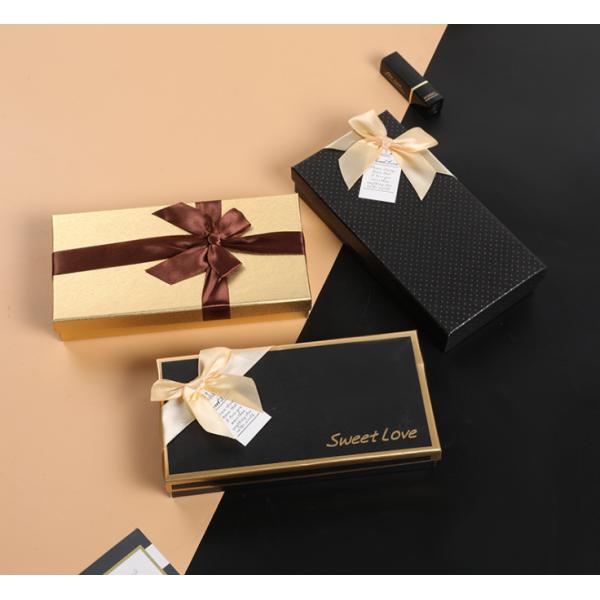 Rectangular Red Rigid Cardboard Gifts Bar Sweets Bonbon Packaging Tray for Candy Box