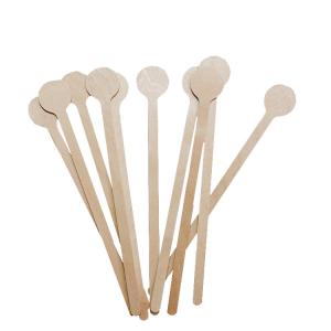 China Wooden Round Biodegradable Cutlery Coffee Stirrer Sustainable wholesale
