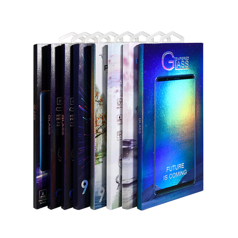9H Screen Protector Packing Tempered Glass Film Kraft Sleeve Boxes paper packaging