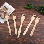 180MM Size Compostable Wooden Forks For Party And Restaurant