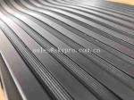 Black 3mm Thick Rubber Floor Matting Sheet Anti-slip Fine Ribbed Corrugated