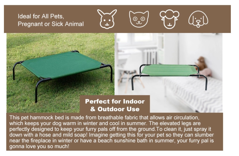 100x80x20cm Durable Travel Outdoor Pet Bed Dog Modern, Scratch Resistant Pet Dog Bed Raised Frame ,Dog Raised Bed Pet