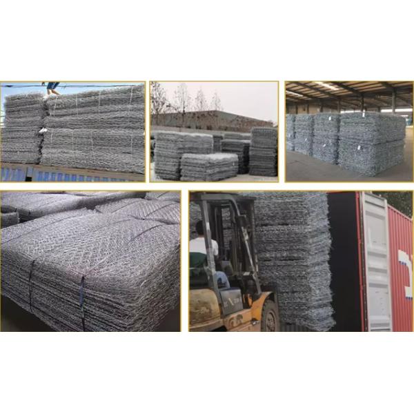 Powder Coated Or Galfan Stone Cage Einforced 5mm gabion baskets For Flood Control 2.5*1*1m