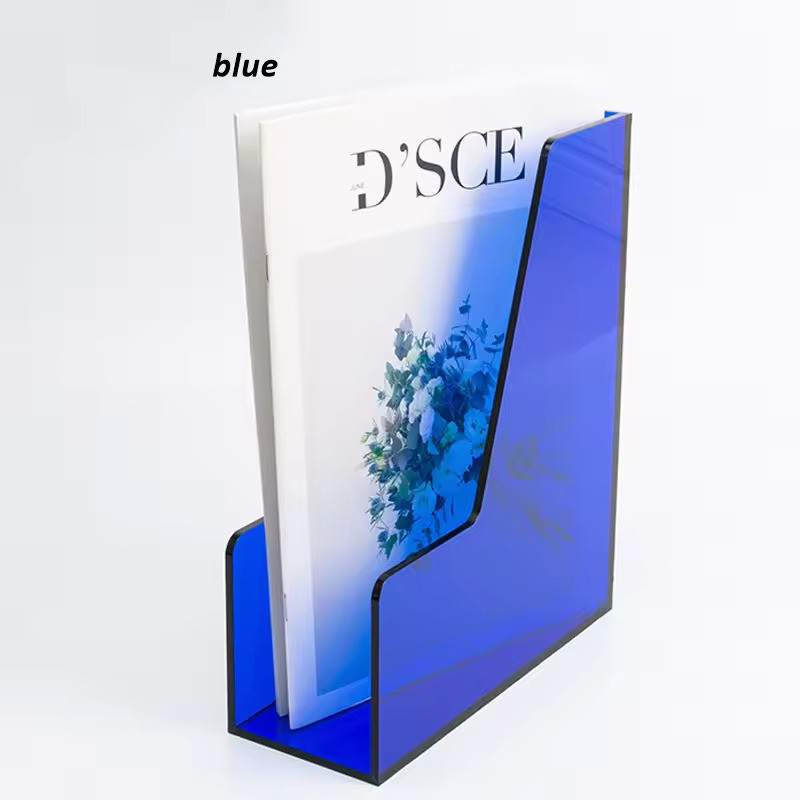 Desktop Customized Color Acrylic Holder Acrylic Storage Organizer For Document File