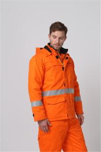 China 99% Cotton Cold Weather Workwear 50mm FR Tape Cold Weather Work Coat wholesale