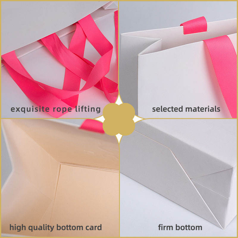 Customer's Logo Retail Boutique Shopping Gift Luxury White Paper Bag with Customized Size
