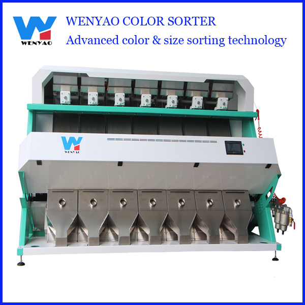 With 22KW Screw Air Compressor Glutinous Rice Color Sorter Machine From WENYAO Factory