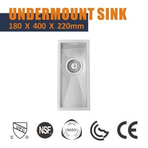 China Undermount Stainless Steel Kitchen Sink Rectangular 16 Gauge single Bowl 18x40 wholesale
