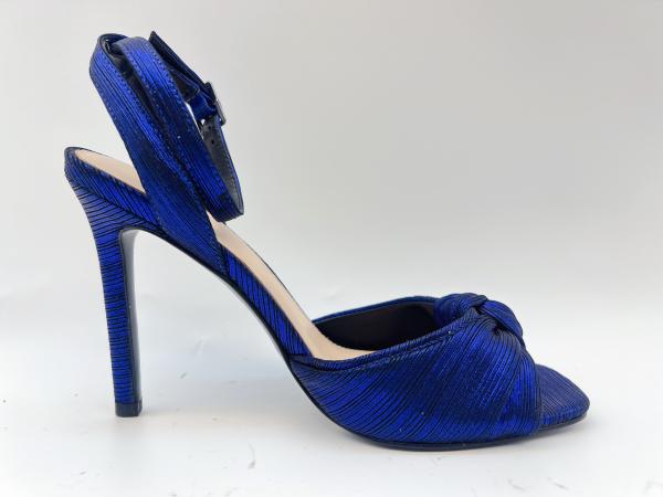 Woven Upper Ladies Soft Leather Sandals Elegant Purple Stiletto Open Toe Heel