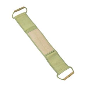 China Men Exfoliating Back Scrubber Body Shower Belt With Bamboo Handle wholesale