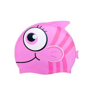 China Silicone Material Waterproof Swim Cap , Harmless Childrens Swimming Hats wholesale