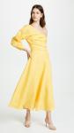 Fashion Asymmetrical Clothing One Shoulder With Long Sleeve Woman Maxi Dress