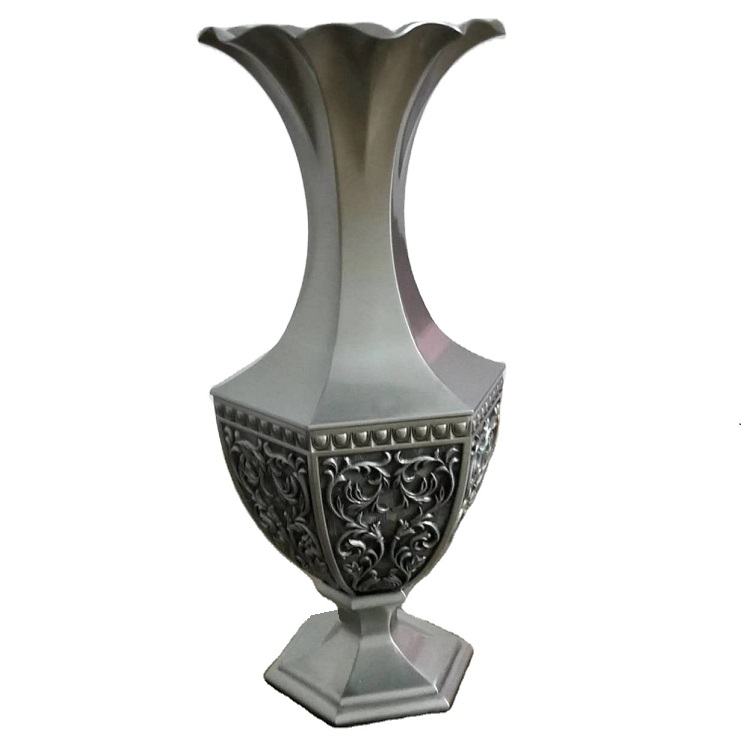 Indoor decorative metal planter flower vase pot