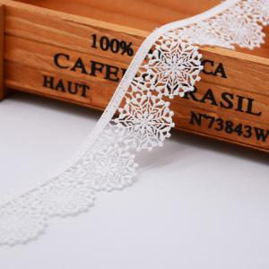 China KJ20061 3.2cm Snowflakes Embroidery Lace Trim wholesale