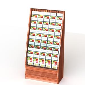 China 11 Tiered Literature Floor Stand MDF And Metal Display Rack For Brochures Holder wholesale