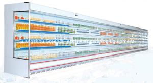 China Blue 5 Tired Multideck Refrigerated Display Pansonic With Low Front wholesale