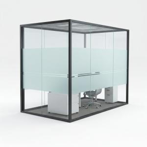 China Office Double Glazed Glass Partition Wall Soundproof Demountable wholesale