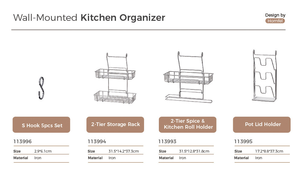 Kitchen Spice Rack Hanging Ktichen Storage Organizer Sustainable Multifunctional Kitchen Organizer Set